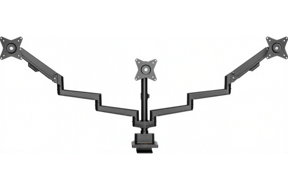 my wall HL 51-3 Support De Bureau Entièrement Articulé Pour 3 Écrans Plats image 1