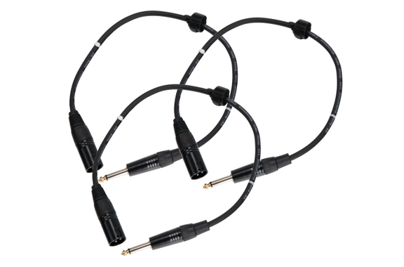 Pronomic Stage JMXM-0.5 Audiokabel Monoklinke/XLR 0,5m Schwarz 3er Set image 1