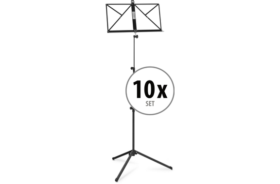 Classic Cantabile 100 Muziekstandaard Medium Zwart 10-delige Set image 1