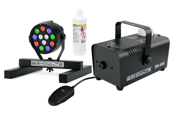 Showlite SN-400 Nebelmaschine + SPS-121 RGBW Spot + 1 l Fluid Set image 1