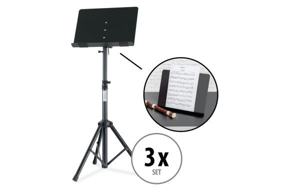 Classic Cantabile OST-350 2-in-1 Notenpult 3x Set image 1