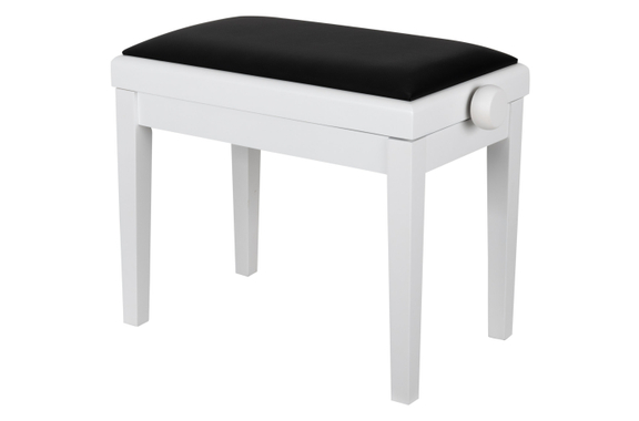 Classic Cantabile Pianobank Model A Wit Mat met zwart kussen image 1