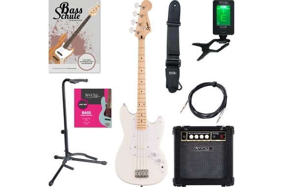 Squier Sonic Bronco Bass Arctic White Starter Set image 1