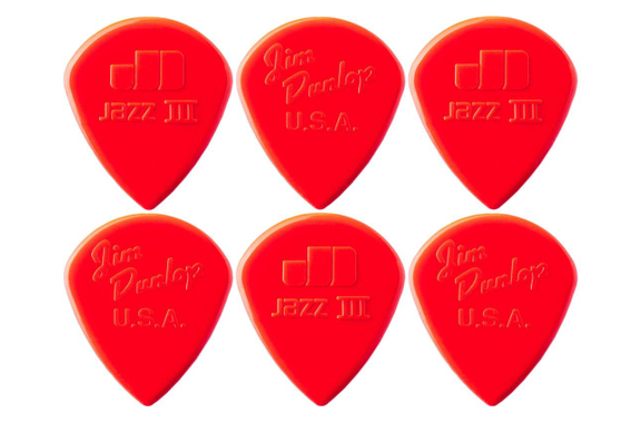 Dunlop Nylon Jazz III Picks 1,38 mm 6er Player's Pack image 1