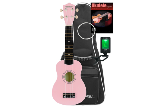 Classic Cantabile US-50 PK Sopran-Ukulele Pink Set image 1