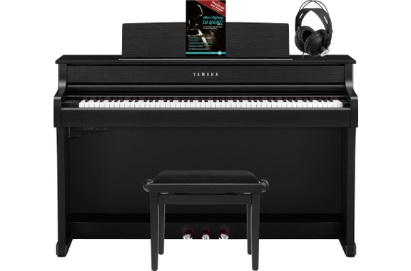 Yamaha CLP-845 B Digitalpiano Zwart Mat Set image 1