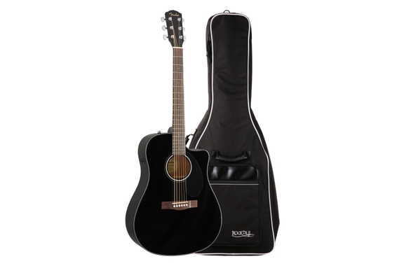Fender CD-60SCE Chitarra Acustica Black Set Con Custodia image 1