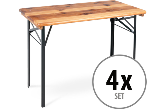 Stagecaptain BBT-117 Hirschgarten Beer Tent Table 117 cm Natural 4x Set image 1