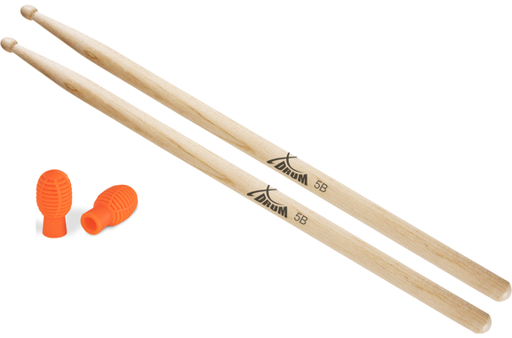 XDrum 5B Wood Drumsticks Practice Tip Set image 1