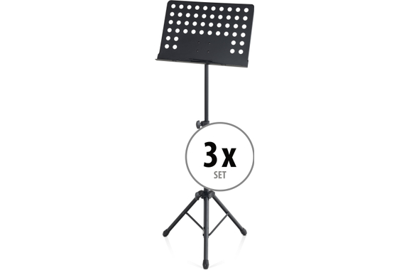 Pronomic OS-01P Orchesterpult Lochblech mit Notenklemmen 3x Set image 1