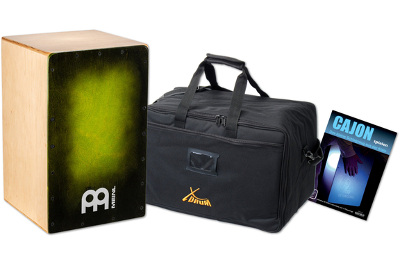 Meinl Percussion Snarecraft Series Snare Cajon 100 Édition Spéciale Green Burst Set image 1