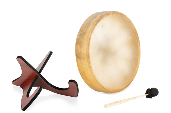 Classic Cantabile TSD-16 Traditionele Sjamanentrommel Met Paardenhuid 16" Set Met Standaard image 1