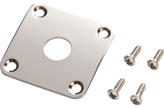 Gibson Metal Jack Plate Nickel image 1