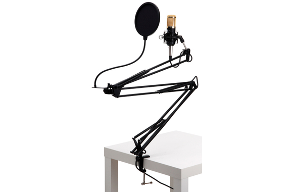 Pronomic CM-100BG Radioshow Bundle incl. Popschutz zwart & microfoonarm image 1