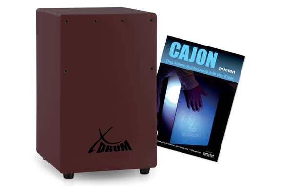 XDrum KC-37WR Cajón Infantil Rojo Vino Set con Escuela image 1