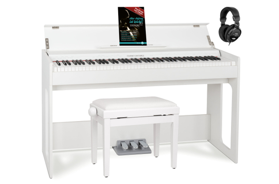 Classic Cantabile DP-S1 WM E-Piano Blanco mate Set image 1