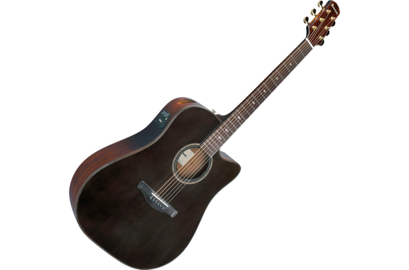 Ibanez AAD361CE-TKR Advanced Acoustic Transparent Black High Gloss image 1