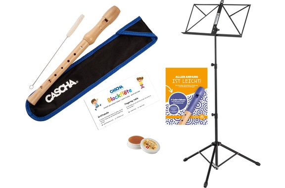 Cascha HH2130 Holzblockflöte Barocke Griffweise Set image 1