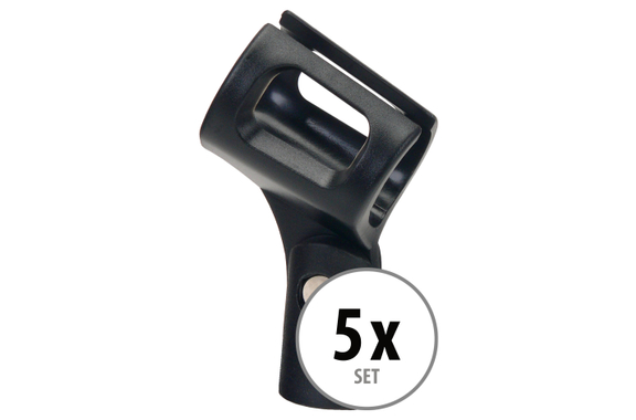 Pronomic Microfoonklem Neopreen Zwart/Breed 5x Set image 1