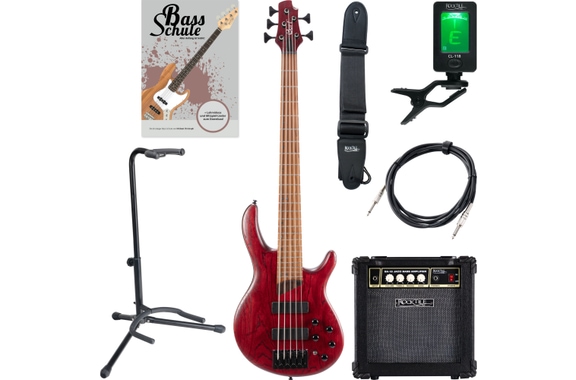 Cort B5 Element Open Pore Burgundy Red Starter Set image 1