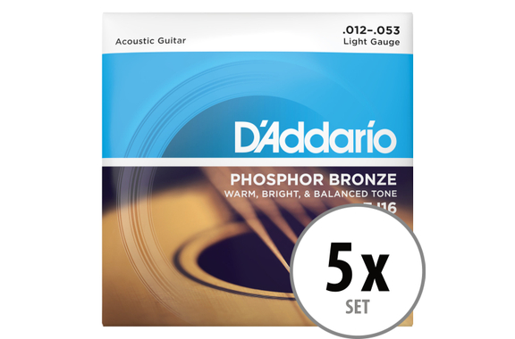 D'Addario EJ16 Light 5x Set image 1