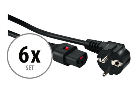 Kirstein Safelock IEC Power Cable 1 m 6-Pack image 1