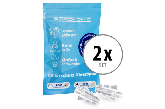 Pronomic E25 Hearing Protection Earplugs 25dB 2x Set image 1