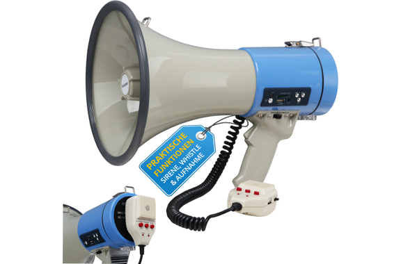 McGrey MP-800HRS USB/SD MP3 Mégaphone, max. 80 Watts, 1000m image 1