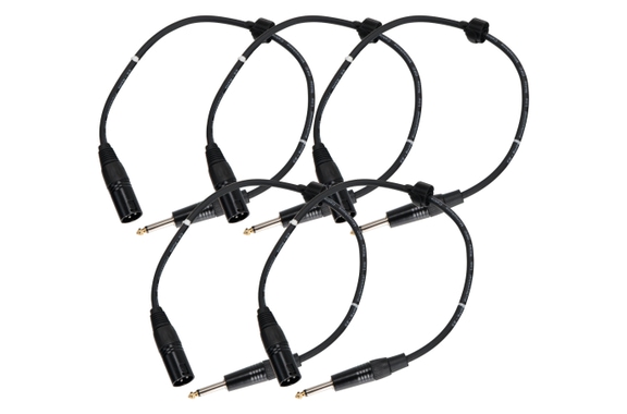 Pronomic Stage JMXM-0.5 Cable de Audio Mono Jack/XLR 0,5m Negro Set de 5 image 1