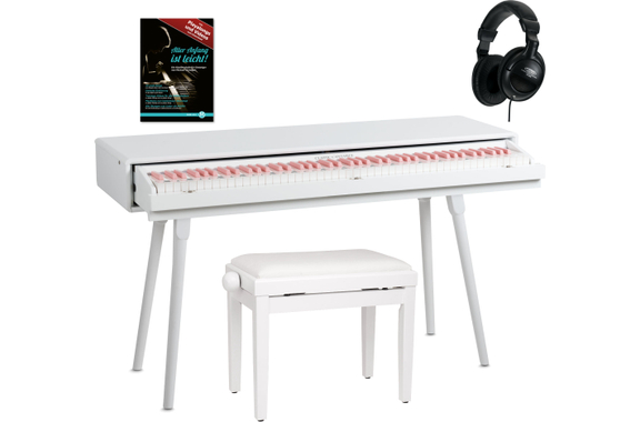Classic Cantabile DP-730 WP Digital Piano White Matte Deluxe Set image 1