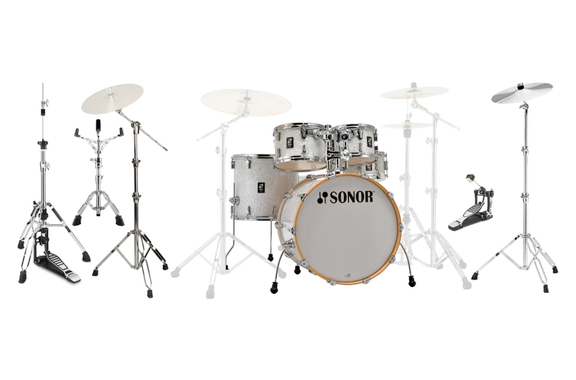 Sonor AQ2 Stage Shell Set White Pearl incl. Hardware image 1