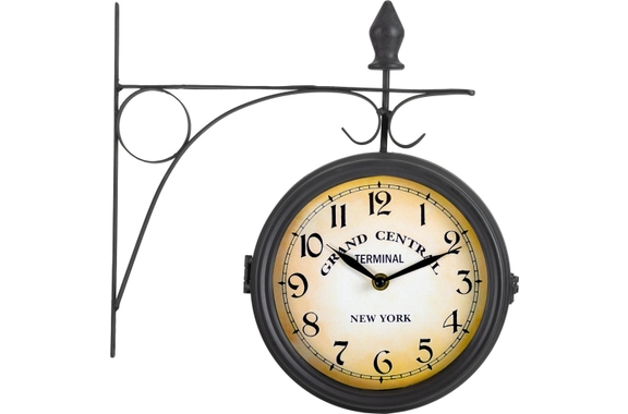 Stagecaptain BHU-4543 BK Orologio Da Stazione Grande Con Supporto A Parete Nero image 1