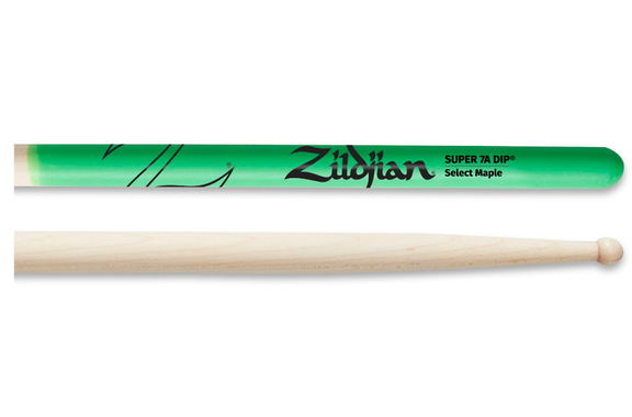 Zildjian Super 7A Maple Green DIP Drumsticks image 1