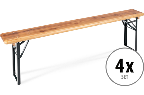 Stagecaptain BBB-170 Hirschgarten Beer Tent Bench 170 cm Natural 4x Set image 1