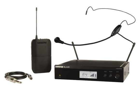 Shure BLX14R S8 Rack Draadloos Systeem Set incl. HS-65 Headsetmicrofoon image 1