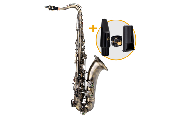 Classic Cantabile Winds TS-450 Antique Yellow Tenorsaxofoon ESM Set image 1