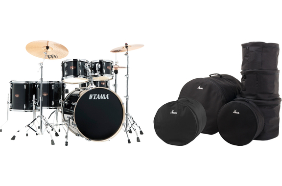Tama IP62H6W-HBK Imperialstar Drumkit Hairline Black Set incl. Gigbags image 1