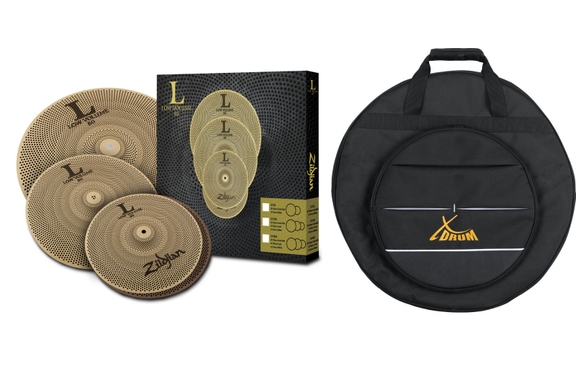 Zildjian LV468 L80 Low Volume Cymbal Set with Cymbal Bag image 1