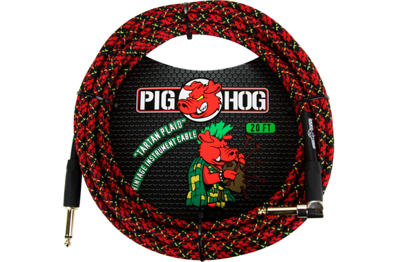 Pig Hog "Tartan Plaid" Instrumentenkabel 6m Winkel image 1