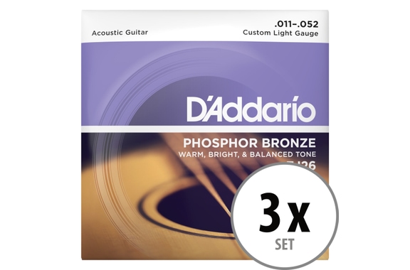 D'Addario EJ26 Custom Light 3x Set image 1