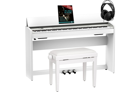 Roland F701-WH Digitalpiano Weiß Set image 1