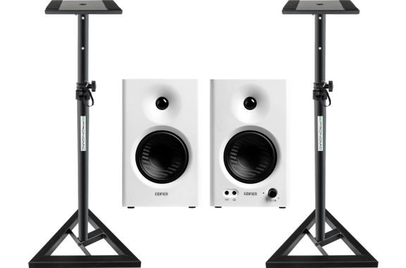 Edifier MR4 2.0 Studiomonitors Wit Statief Set image 1