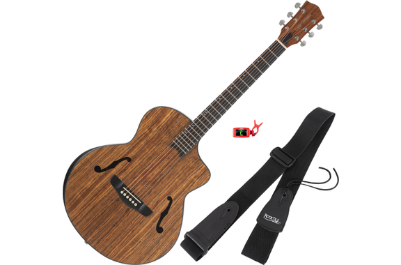 Classic Cantabile SHG-2WN LaBelle Western Guitar Set image 1