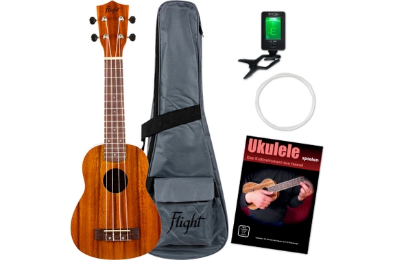 Flight NUS250 Acacia Sopran Ukulele Set image 1