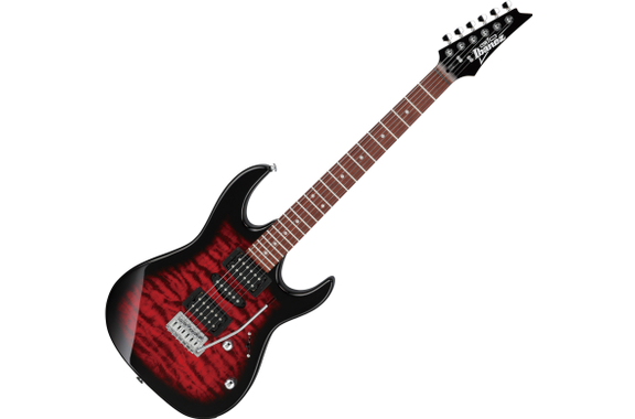 Ibanez GRX70QA-TRB Transparent Red Burst image 1