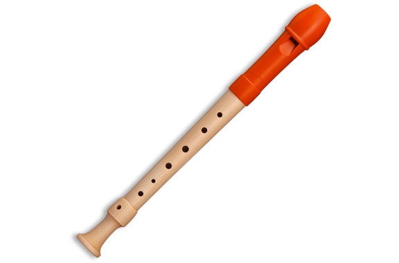 Mollenhauer Fipple "Digi" Sopraanblokfluit Oranje Duits image 1