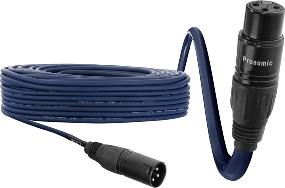 Pronomic Stage DMX3-50 Cavo DMX 50m blu con contatti dorati image 1