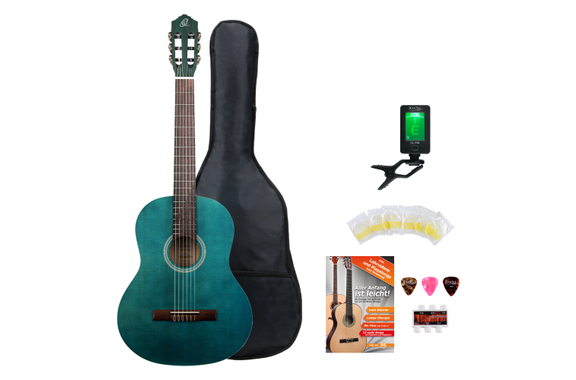 Ortega RST5MOC Guitarra Clásica Ocean Blue Set image 1