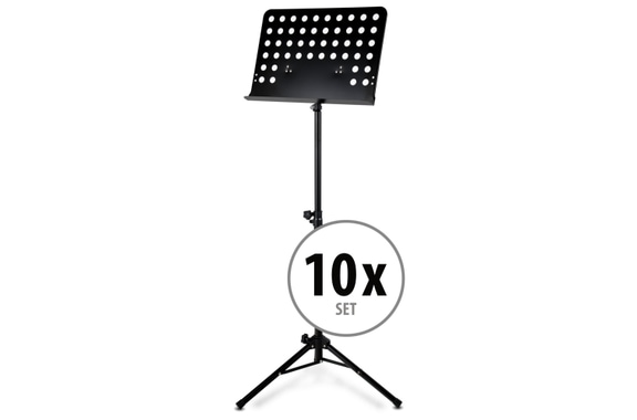 Classic Cantabile Leggio Orchestrale In Lamiera Forata Heavy Nero Set Da 10 image 1