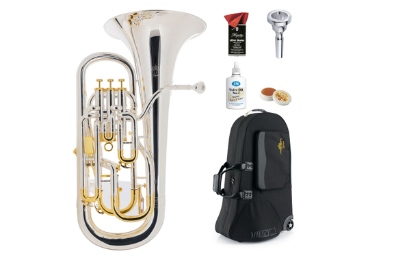 Lechgold Deluxe EU-310S Euphonium verzilverd Deluxe Set image 1